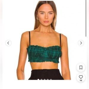 Superdown Plaid Crop Top